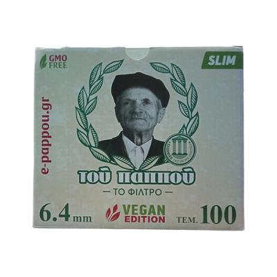 Φιλτράκια του Παππού Slim Ενεργού Άνθρακα (κωδ 47613) 6,4mm 100x 40τμχ